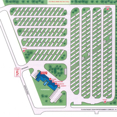 Gulf Coast RV Resort Layout